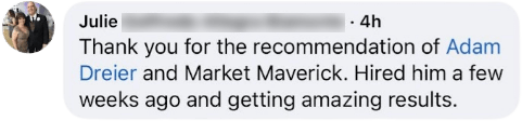 Testimonial - Market Maverick Amazon PPC Agency